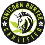 Unicorn Hunter logo - Premium THC vape brand.