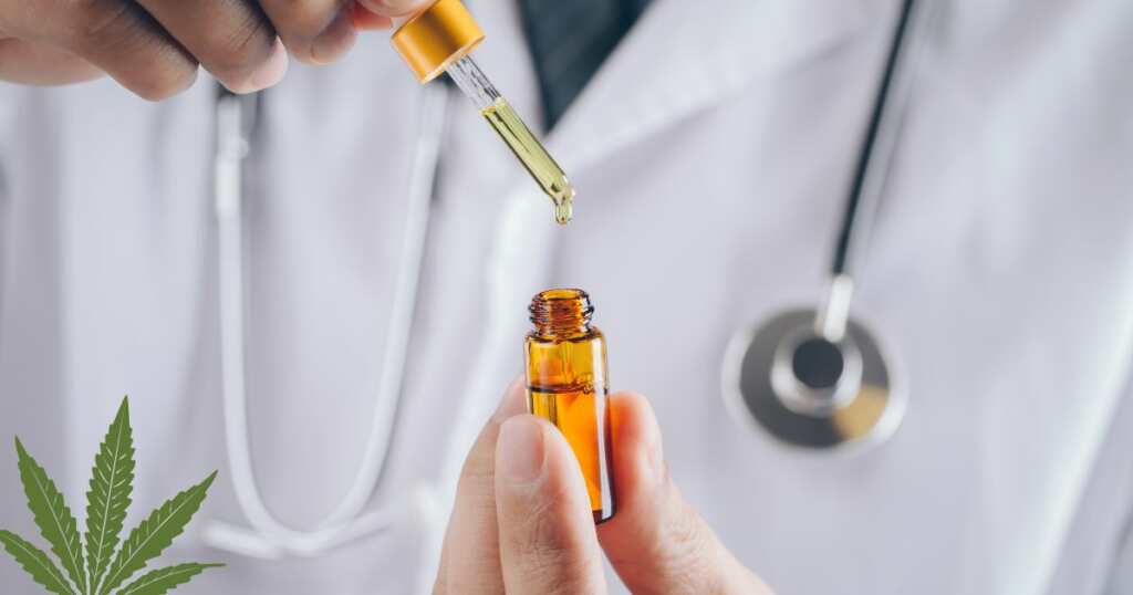 CBD Oil - bottle of oil - medical prescription - cannabis for Epilepsy