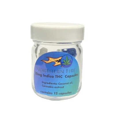 Northern Fire - 20mg Indica THC Capsules for Tranquil Relaxation Burnaby Buds