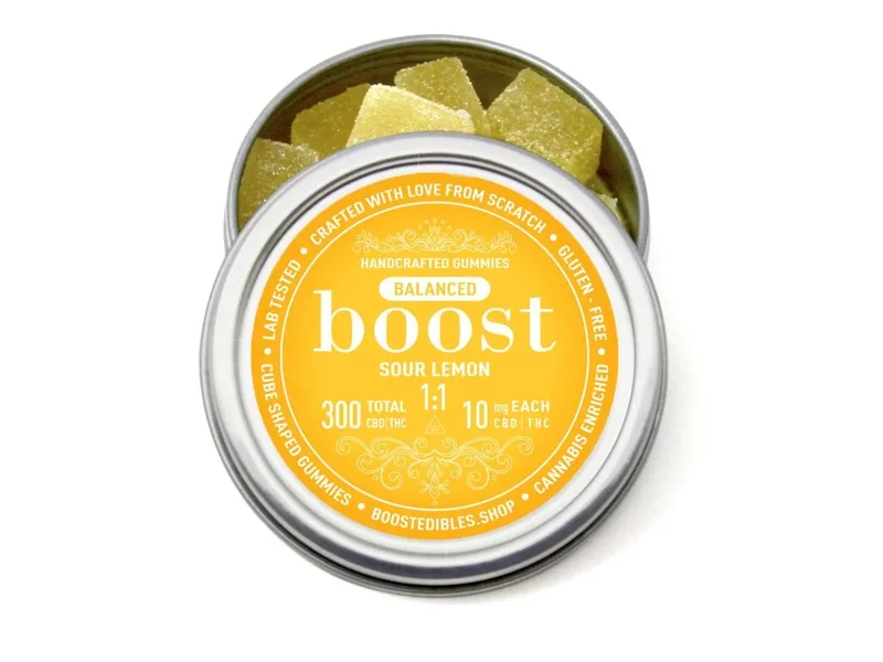 Boost 1:1 (CBD:THC) Sour Lemon Gummies