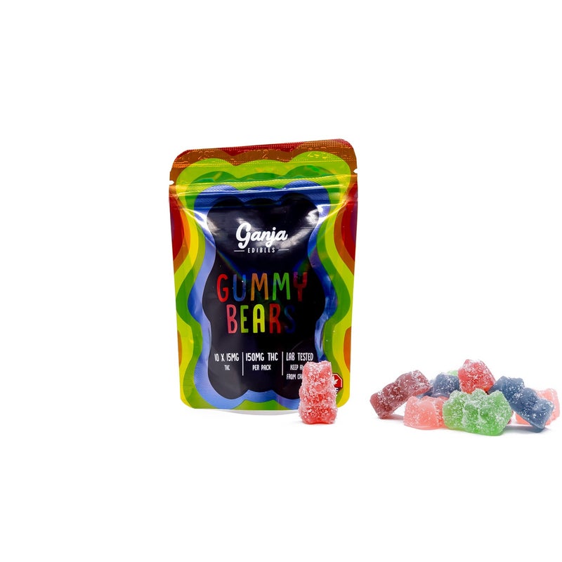 Ganja Edibles - Sour Gummy Bears (150mg)