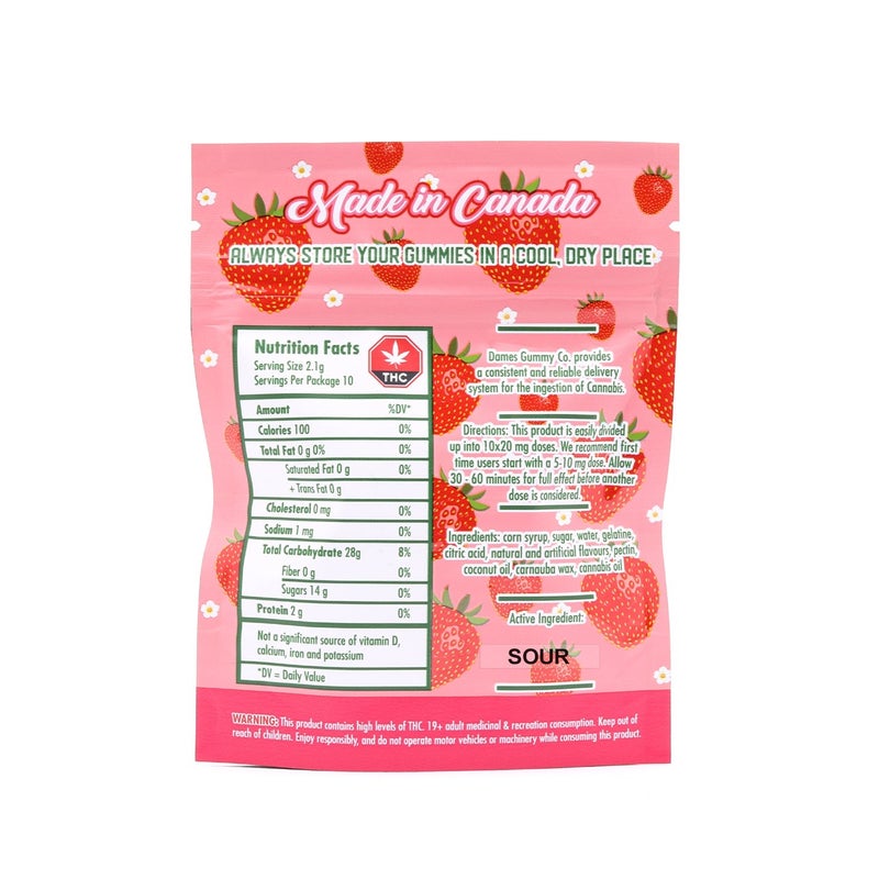 Dames Gummy Co. – Sour Gummies (200mg)