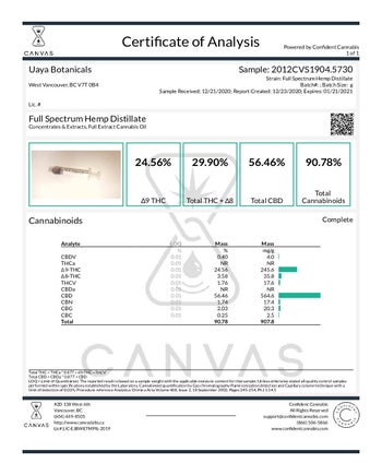 Uaya Botanicals - 2:1 CBD:THC Tincture