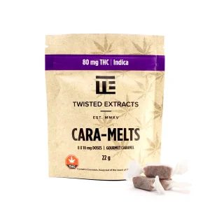 edibles twisted extracts caramelts 80mg thc indica 4