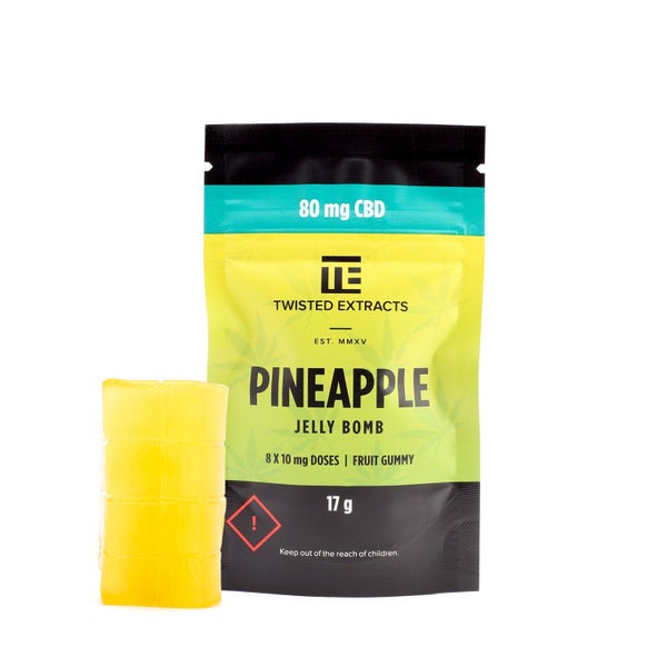 edibles twisted extracts pineapple jelly 80mg cbd 5