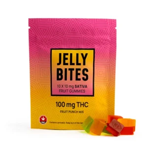 Jelly Bites Fruit Punch Mix 100mg Sativa Regular Strength 1 1 1