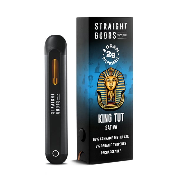 straight goods disposable vape 2g king tut 1 3