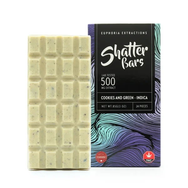 edibles euphoria extractions shatter bar cookies 500mg indica