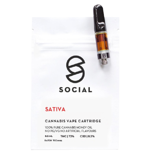 SOCIAL 0.5ML HONEY OIL CART SATIVA