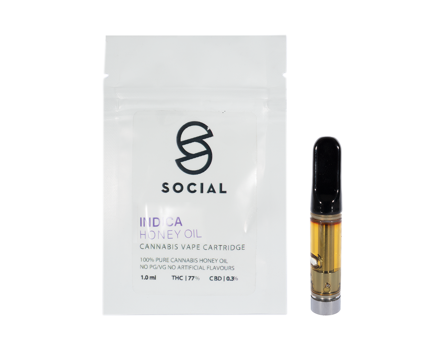 Social Honey Oil Vape Cartridges CannaCured