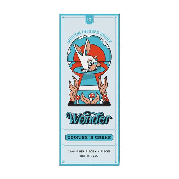 Wonder Psilocybin Cookies and Cream Bar 1 Gram of Doobdasher