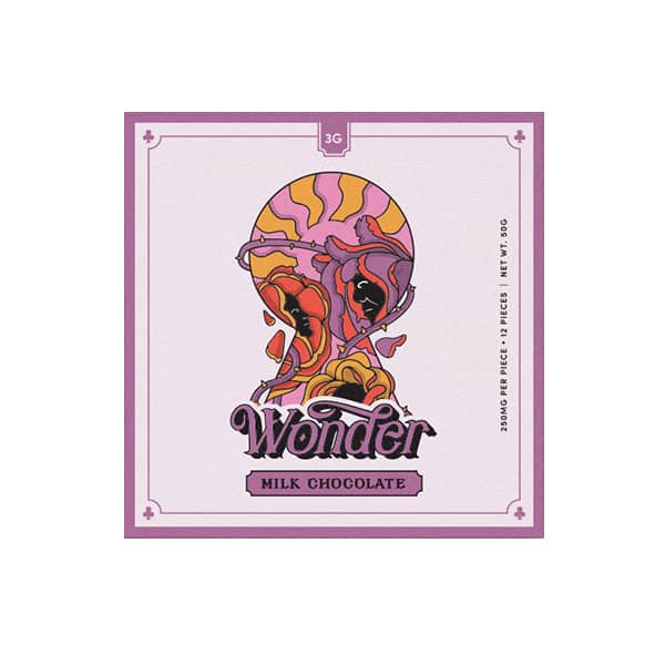 Wonder 3g Psilocybin Milk Chocolate Bar of Doobdasher, Canada