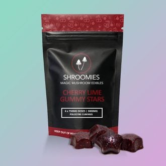 Shroomies Cherry Lime Gummy Stars 1000mg of Doobdasher