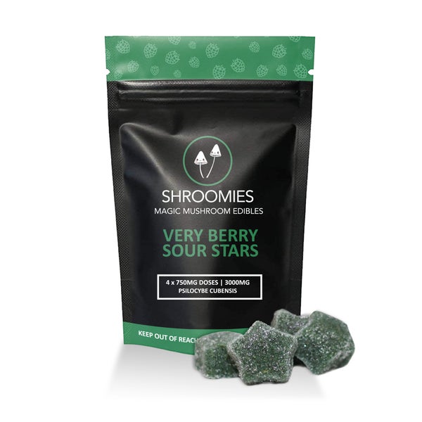 very-berry-stars Shroomies Very Berry Sour Stars (3000mg) of Doobdasher, Canada