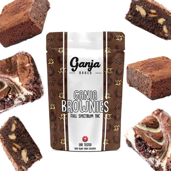 Ganja-Brownies Ganja Baked White Chocolate Chip Brownie 400mg of Doobdasher