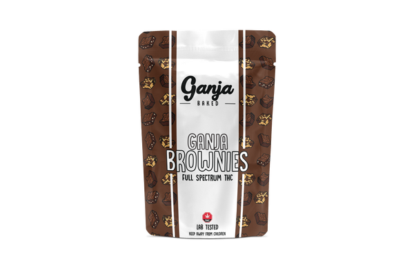 New-Pkg-Ganja-Brownies-1.png Ganja Baked Marble Brownie 600mg THC of Doobdasher, Canada