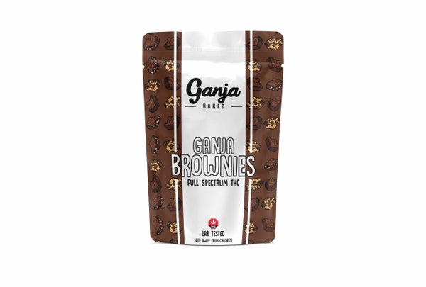 New-Pkg-Ganja-Brownies Ganja Baked Marble Brownie 200mg THC of Doobdasher, Canada