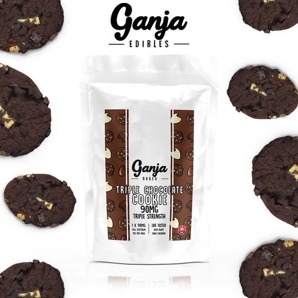 ganja-baked-triple-chocolate-cookie.jpg Ganja Baked Triple Chocolate Cookie 90mg THC of Doobdasher