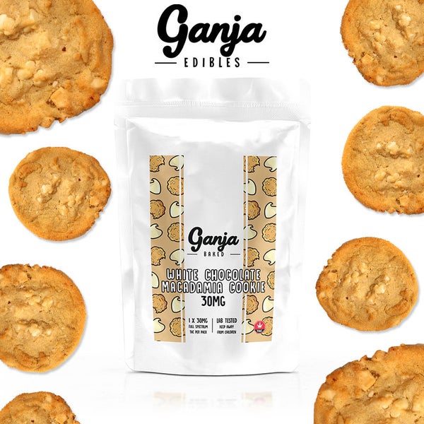 Ganja Baked White Chocolate Macadamia Cookie 30mg of Doobdasher