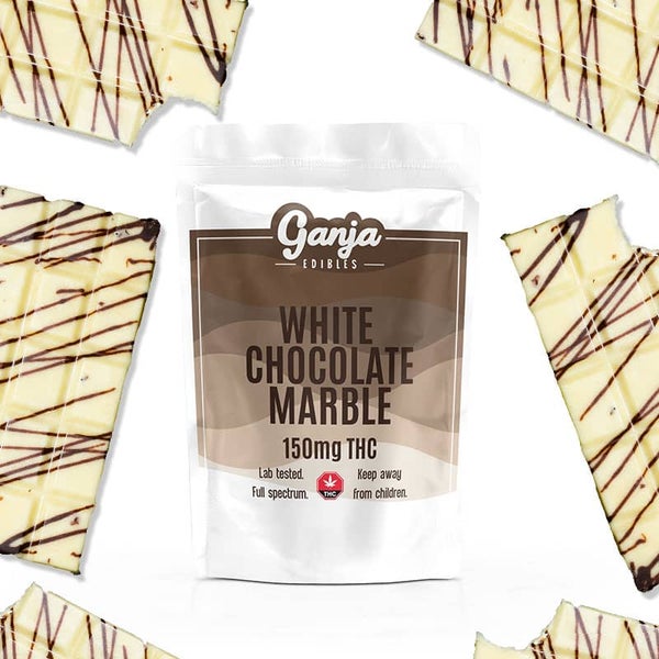 ganja-edibles-white-chocolate-marble Ganja Baked White Chocolate Marble 150mg THC of Doobdasher, Canada