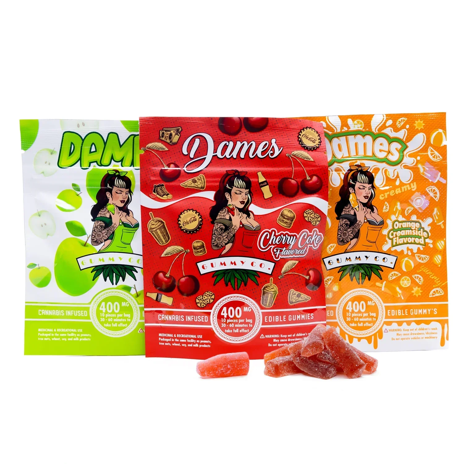 Sour Gummies (Dames Gummy Co.) - 400mg