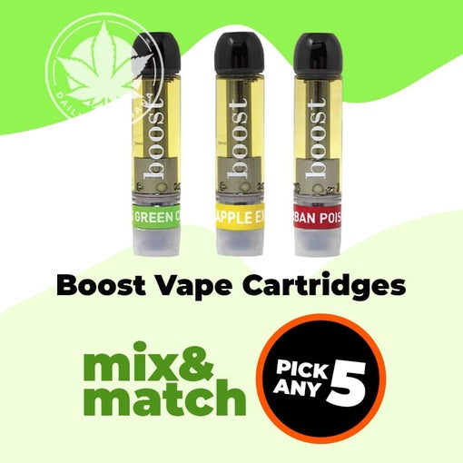 5-Pack Boost Vape Cartridges - Mix and Match