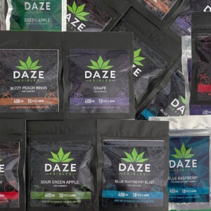 East Van Buds presents its Dazed Edibles – 4 Pack Mix And Match with CBD or THC options. Get creative and choose from four mouthwatering flavours that come in 10mg each for 40mg total, providing the perfect indulgence without overwhelming effects. Satisfy your sweet tooth like never before!