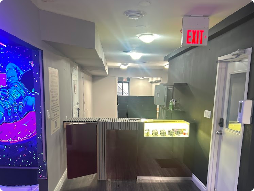 FunGuyz - Magic Mushroom Dispensary at 2350 Yonge St, the counter in the interior space