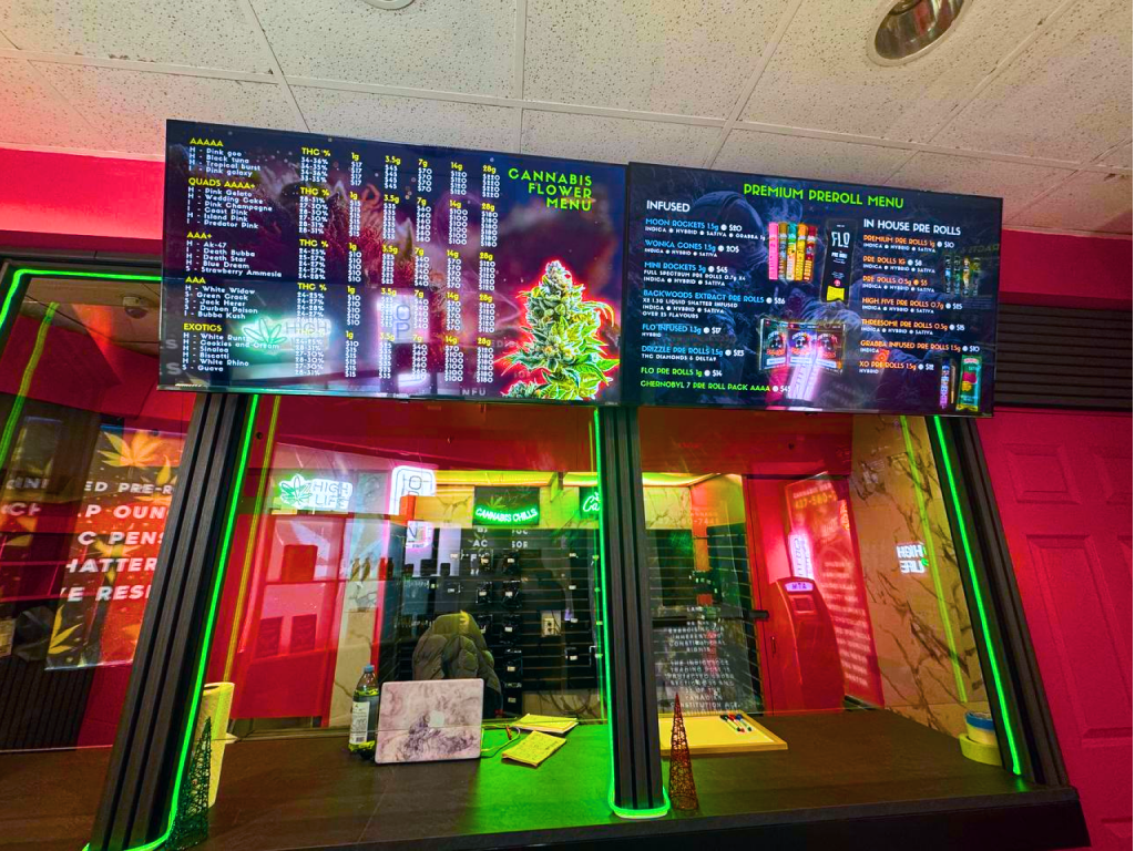 The interior of Funguyz magic mushrooms dispensary in Barrie