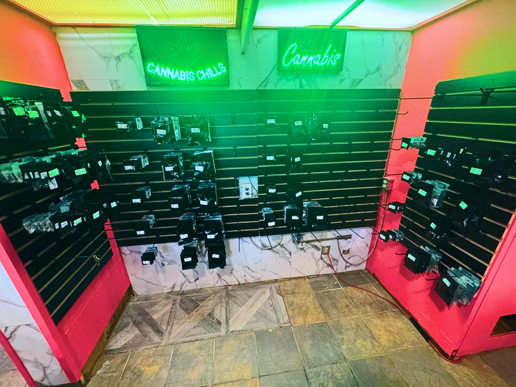 The interior of Funguyz magic mushrooms dispensary in Barrie