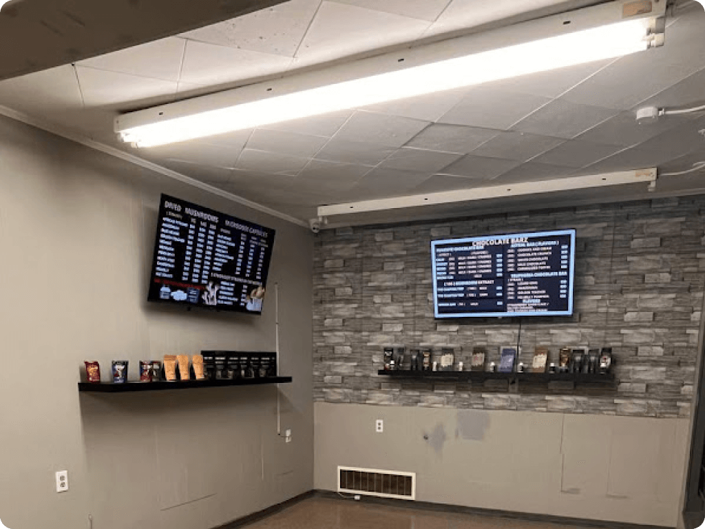 Funguyz magic mushroom dispensary in Brantford, interior