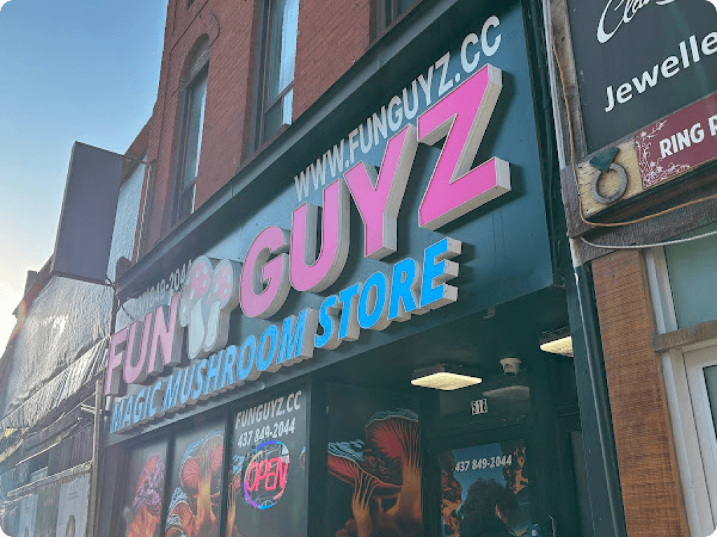 Funguyz in Downtown Toronto, storefront on Queen and Bathurst