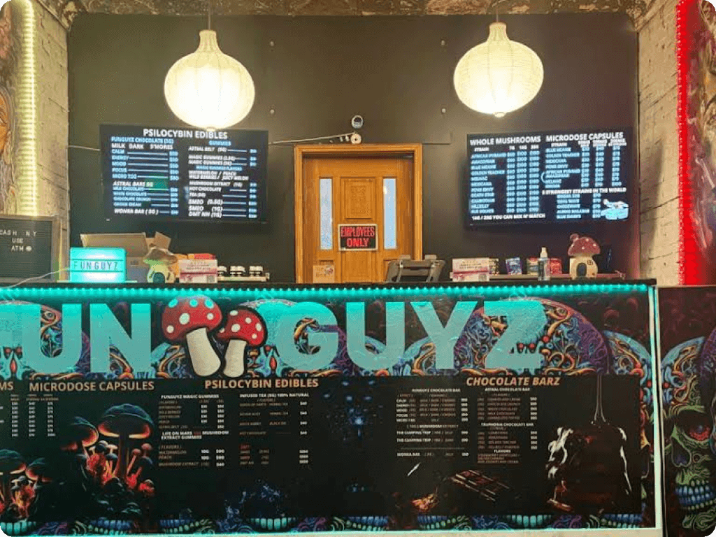 The interior at Funguyz magic mushroom dispensary on Queen Street West