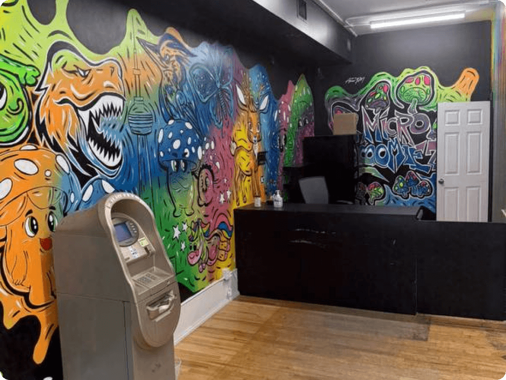 Funguyz magic mushrooms dispensary in Toronto at 112 Sherbourne Street, the interior