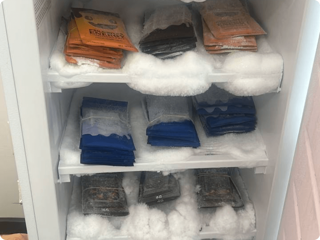 Funguyz magic mushrooms dispensary in Brampton, magic mushrooms in the fridge inside the store