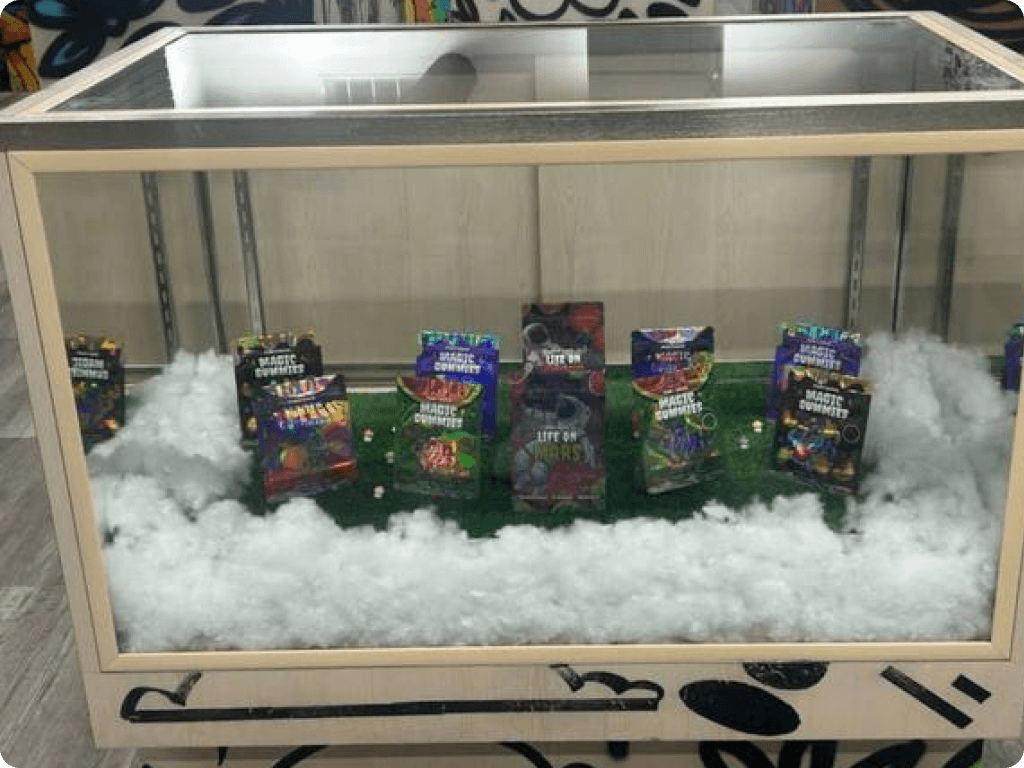 Selected products at Funguyz magic mushrooms dispensary in Ottawa on Northside Road