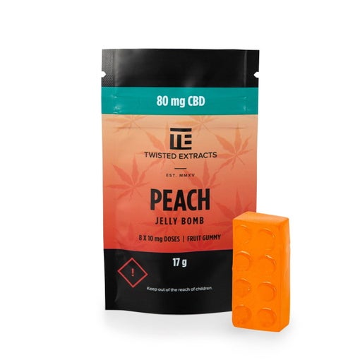 Peach CBD Jelly Bomb (80mg CBD)