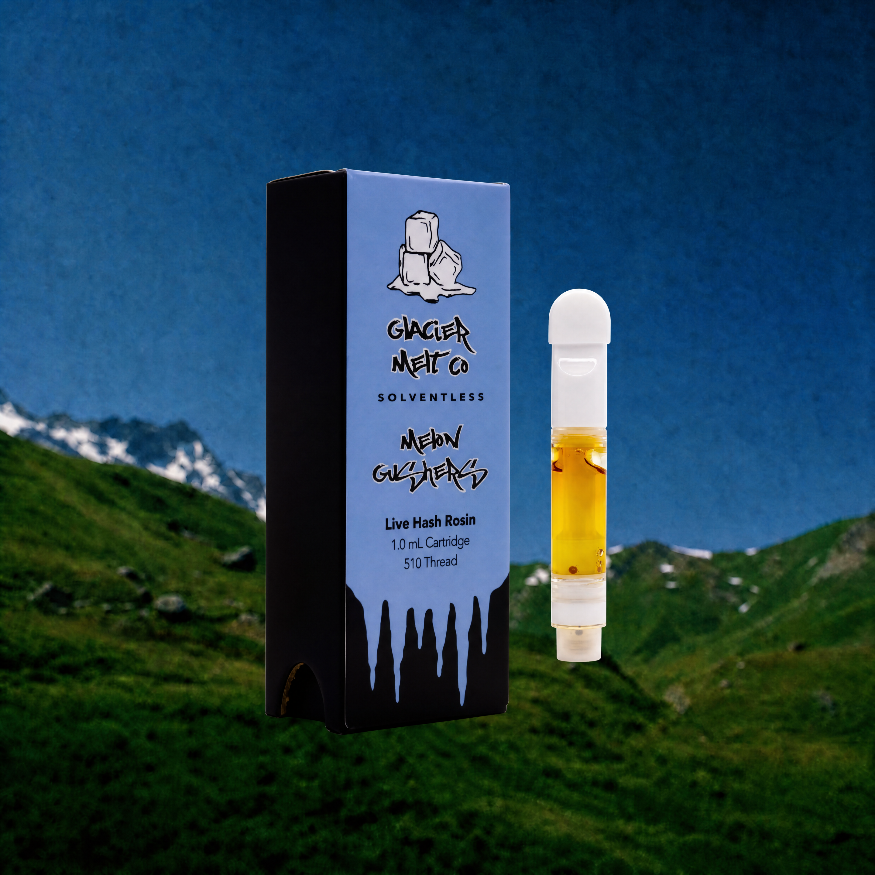 Glacier Melt Co live hash rosin vape cartridge premium