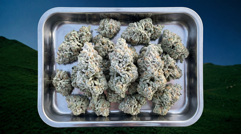 Fresh-frozen cannabis flower used to make live resin