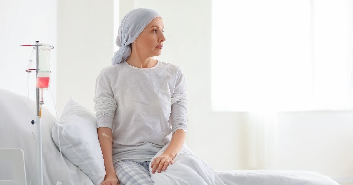 Woman with Cancer - Chemotherapy induced nausea - needing relief - looking with hope