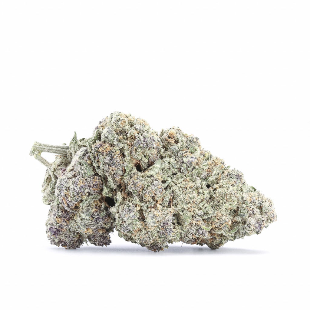 Ice raspberry strain bud, it has frost covered pale green bud with light orange hairs