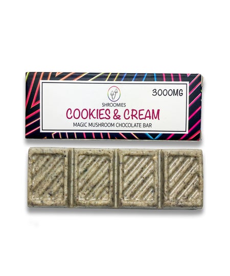 Shroomies - Cookies and Cream Chocolate Bar (3000mg)