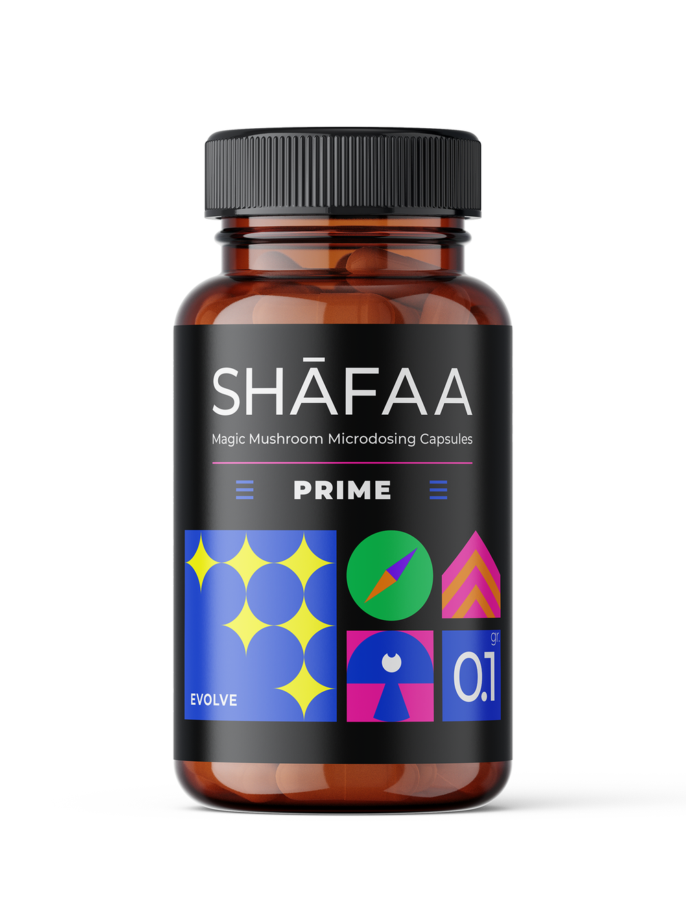 Shafaa Prime Microdosing Shrooms Capsules - 100 mg