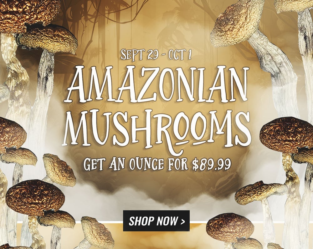 1 OZ OF AMAZONIAN MUSHROOMS PROMO!