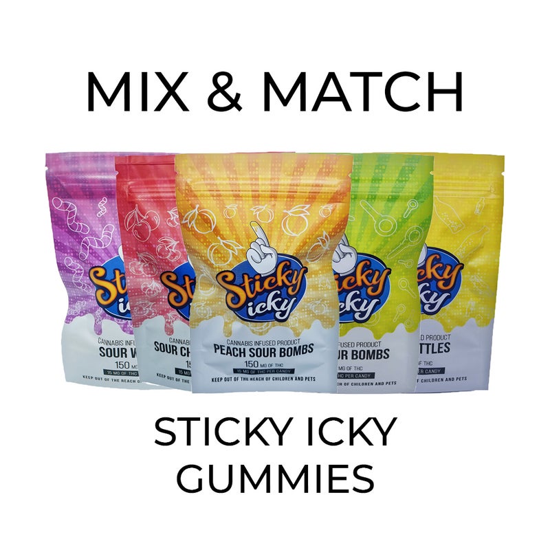 5 Pack Sticky Icky Gummies - Mix and Match