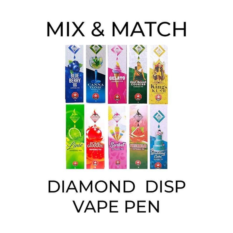 5 Pack Diamond Disposable Vape Pen - Mix and Match