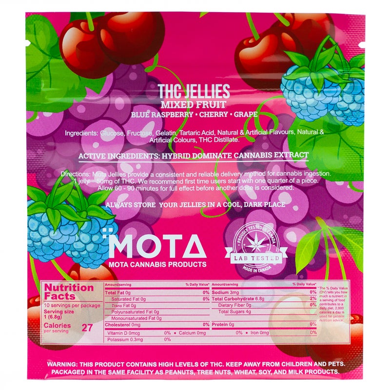 MOTA - THC Mixed Fruit Jellies (500mg)