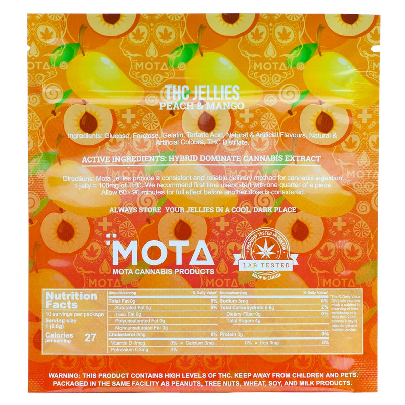 MOTA - THC Peach Mango Jellies (1000mg)