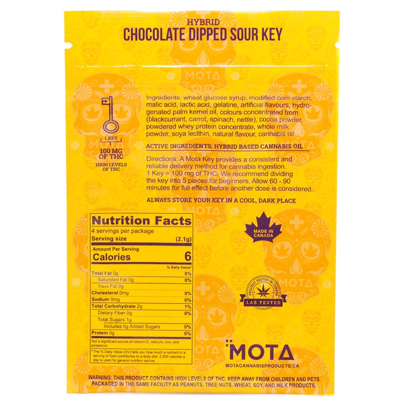 MOTA - THC Chocolate Dipped Sour Key (100mg)