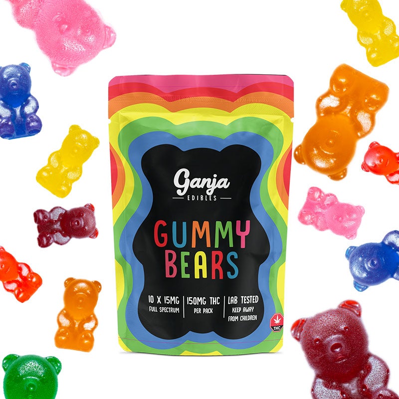 Ganja Bears Gummies – 10 x 15mg THC (150mg Lab Tested)